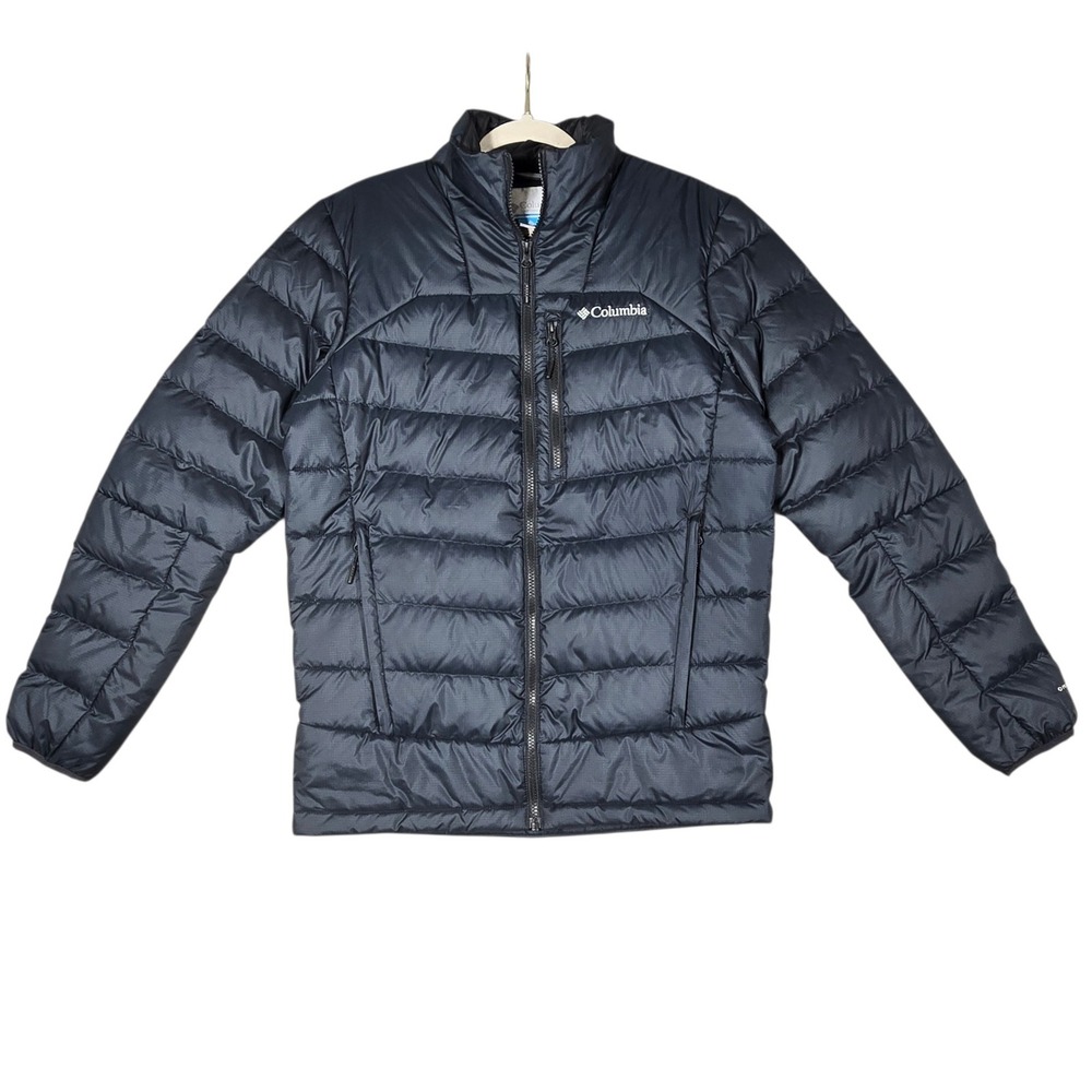 Columbia Autumn Park Down Jacket Mens S Black Omni Heat 650 Fill WM0989